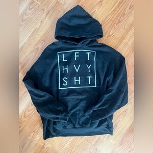 Black weight lifter hoodie. Like new size Large mens